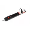 Stekkerdoos ARMAC Multi M6 overspanningsbeveiliging, 6 stopcontacten, 10 m kabel, zwart
