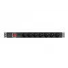 LANBERG PDU-07E-0200-IEC-BK PDU 1U 10A 7 stopcontacten Frans 2m zwart