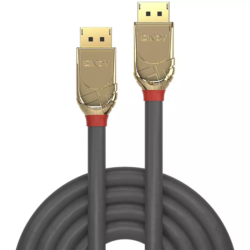 Lindy 5m DisplayPort 1.2 kabel, Gold Line, 5 m, DisplayPort, DisplayPort, stekker, stekker, 4096 x 2160 pixels