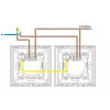 Enkelvoudige touch-schakelaar Spring model 0 glas zwart