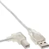 Microconnect USBAB5ANGLED-L USB-kabel USB 2.0 5 m USB A USB B wit