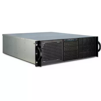 Inter-Tech 3U-30248 Rack Zwart, roestvrij staal