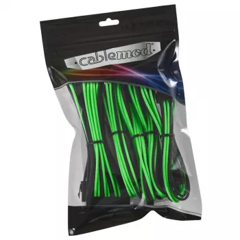 Kabelverlengingsset CableMod CM-CAB-CKIT-N86KKLG-R — 8+6-pins stroomverlengingen, zwart/groen