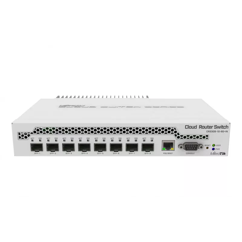 Mikrotik CRS309-1G-8S+ Beheerde Gigabit Ethernet (10/100/1000) Power over Ethernet (PoE) wit