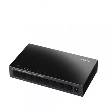 Managed switch Cudy GS108E 8-poorts Gigabit Ethernet, 8x 10/100/1000 Mbps, metalen behuizing, 16 Gbps switching, IGMP & DHCP snooping