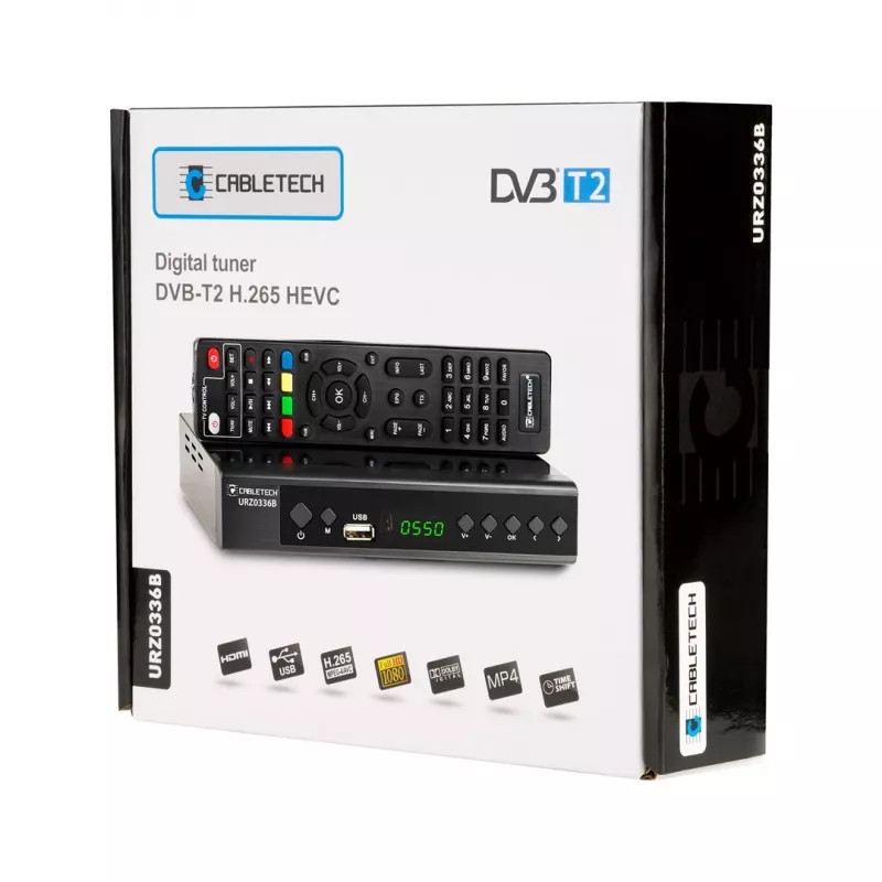 Cabletech URZ0336C DVB-T2-tuner / decoder, H.265 HEVC