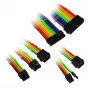Omhulde kabelverlengingsset Kolink Core Adept — 6-delig, PET-mantel, kopergeleider, lengtes 300–350 mm