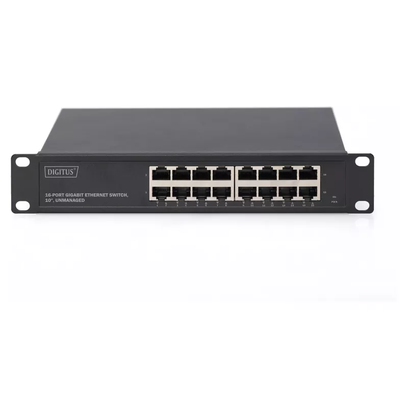 Netwerkswitch DIGITUS 10 inch Gigabit Ethernet 16-poorts unmanaged (rackmount-module)