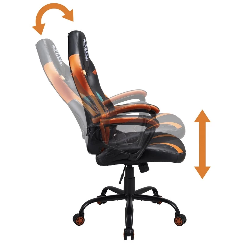 Pc-gamingstoel Subsonic SA5573-D4 gevoerde zitting zwart oranje