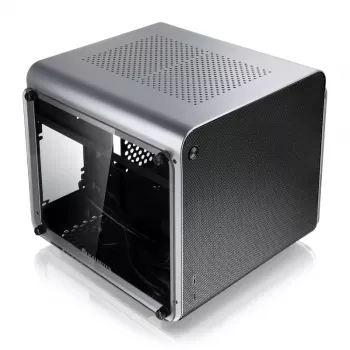 Computerbehuizing Raijintek METIS EVO TG Mini-ITX-behuizing, zilver