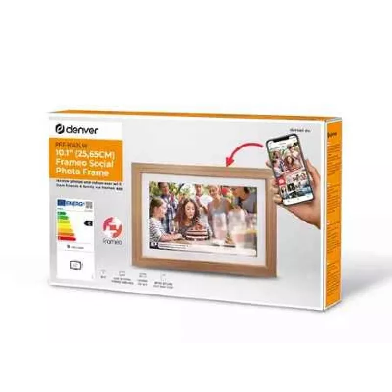 Denver fotolijstje met FRAMEO 10.1 16GB licht hout