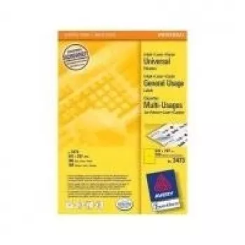 Zelfklevend printeretiket AVERY 3473 geel 210 x 297 mm
