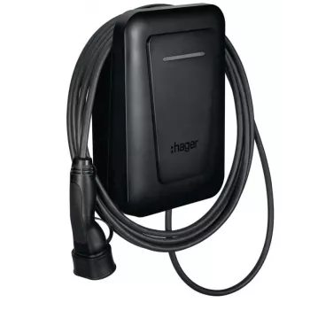 Wandgemonteerd EV-laadstation Hager witty one 11 kW 3-fasig met RFID, Bluetooth en 4,5 m Type-2-kabel