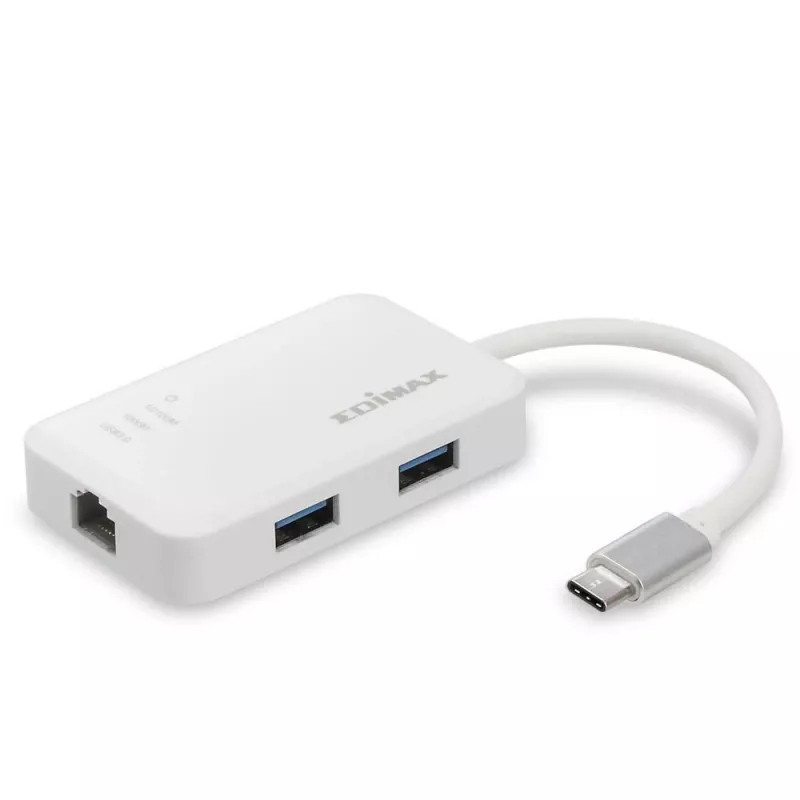 Edimax EU-4308 USB-C-hub, 3x USB 3.0 + Gigabit Ethernet