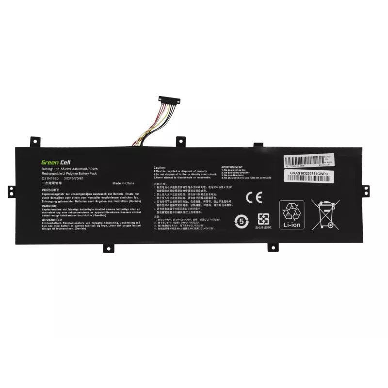 Batterij Green Cell AS163 voor ASUS ZenBook UX430-serie