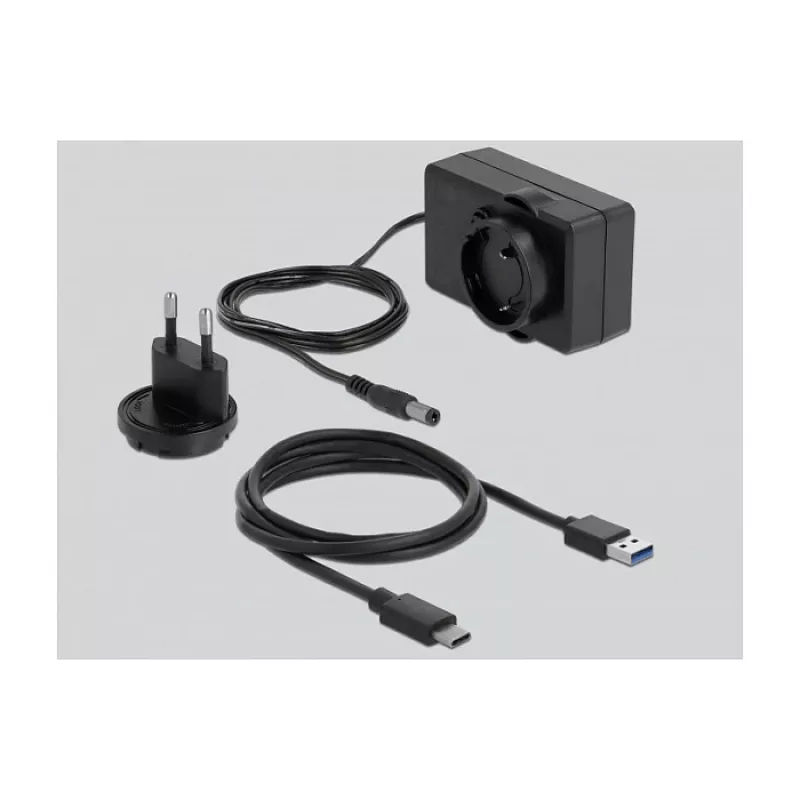 DeLOCK USB Type-C dockingstation voor 2 x SATA HDD / SSD - HDD-dockingstation slots: 2 - 2.5 / 3.5 gedeeld (6,4 cm/8,9 cm gedeeld