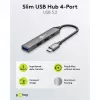 Goobay Slim 4-poorts USB-hub, USB-C™ naar USB-C™/USB-A, USB 3.2 (74459)