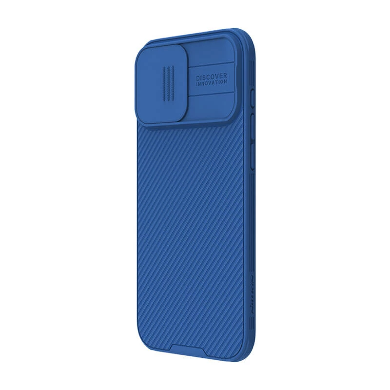 Hoesje Nillkin CamShield Pro voor iPhone 16 Pro Max, blauw, schuifbare cameraklep