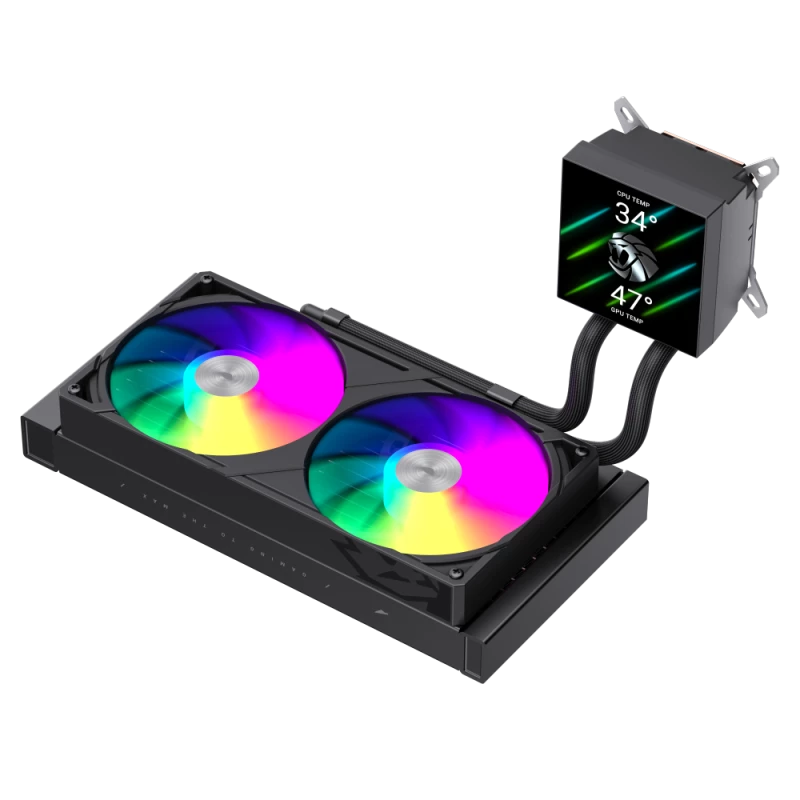 Gamemax CPU-vloeistofkoeler | GLACIER 240 LCD BK | Intel, AMD