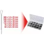 Splitpennenset ks tools 1000 stuks 970.0330 — assortiment met 1000 borgsplitpennen