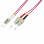 Logilink - patchkabel - LC multimode (M) naar SC multimode (M) - 2 m - glasvezel - 50/125 micrometer - OM4 - halogeenvrij - erikapaars (FP4LS02)