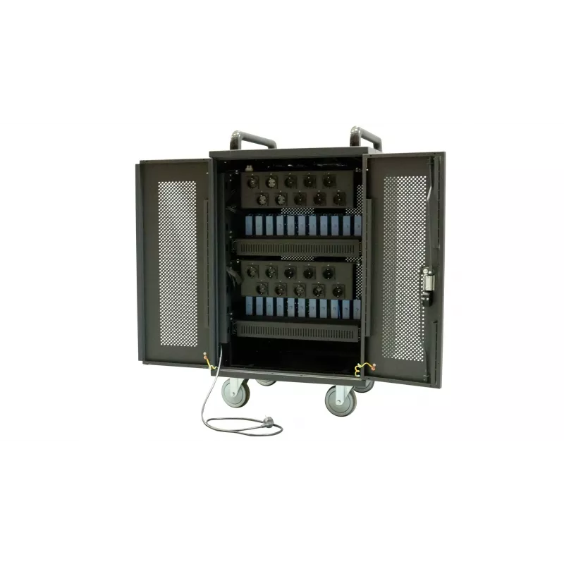 Avtek International Avtek Charging Cart 20 draagbare apparaatbeheerkast zwart
