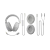 Bedrade hoofdtelefoon Genesis Toron 531 wit met microfoon, lichtgewicht on-ear-ontwerp