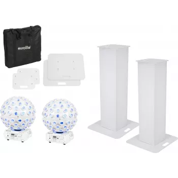 Podiumstandaard-set EUROLITE 20000652 100 cm met 2× LED B-40 White Effect