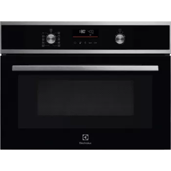 Inbouwoven Electrolux EVL6E49X, compact 45 cm, metaal, zwart, CombiQui