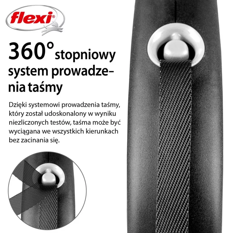 Flexi Black Design L 5 m hondenlijn met rolmechanisme
