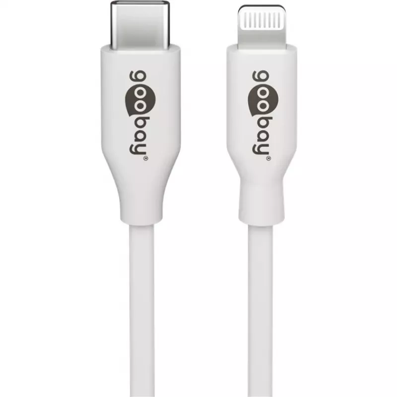 Apple Lightning / USB-C PD laadset 30 Watt, oplader wit, 1 meter kabel, PD