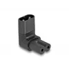 DeLOCK netadapter IEC 60320 C8 naar C7 contactdoos 2,5 A 90° zwart