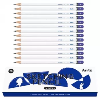 Schetspotloodset Arrtx Drawing 2B, 14 stuks – grafiet schetspotloden