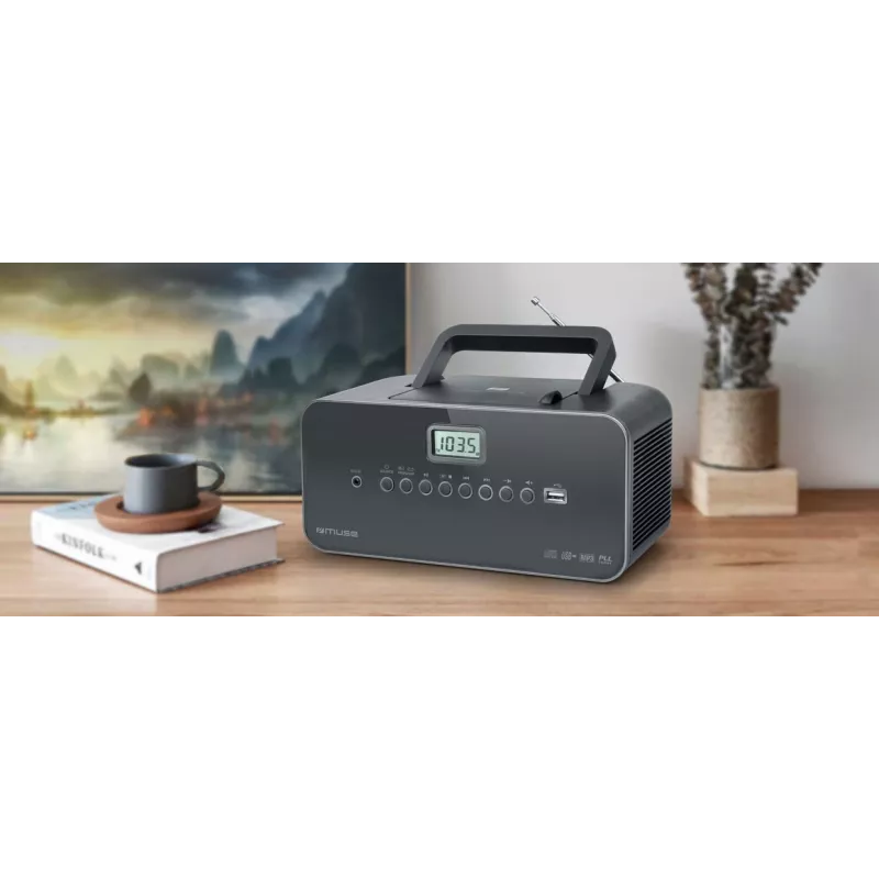 Muse M-28 DG cd-speler draagbare cd-speler zwart
