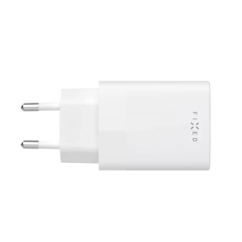 USB-C-reisoplader FIXED FIXC30N-C-WH — compacte 30W USB-C-voeding, enkelvoudige poort snelladen