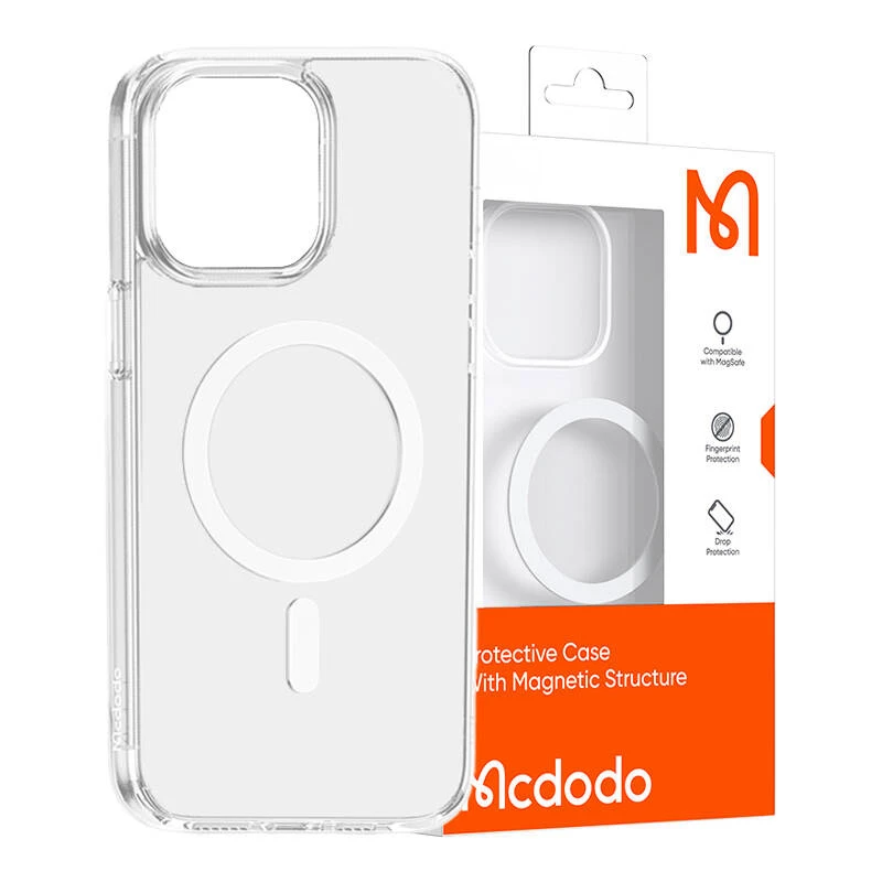 Magnetische hoes McDodo voor iPhone 15 Pro (transparant)