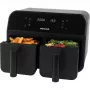 Heteluchtfriteuse Petra PT4750BLKVDEEU7, tweekamer, 3,7 L inhoud, zwart