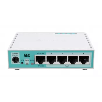 Mikrotik hEX bedrade router Gigabit Ethernet wit
