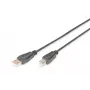 Digitus ASSMANN - USB-kabel - USB Type A, 4-polig (M) - USB Type B, 4-polig (M) - 50 cm (USB/USB 2.0) - zwart (AK-300105-005-S)