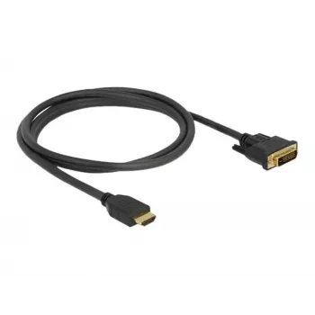 Videokabeladapter DeLOCK 85653 1,5m HDMI type A DVI zwart