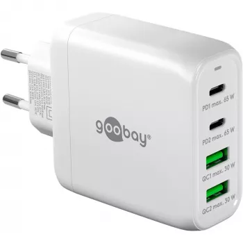 Goobay 64818 oplader voor mobiele apparaten hoofdtelefoon - laptop - smartphone wit AC snelladen binnen (64818)