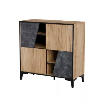 Cama 4D rek OVO 90x38xH90 eiken/beton