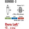Slaapzak Redwood -3 (donkerrood/grijs)
