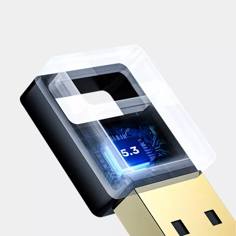 USB-bluetooth-adapter Unitek B105B — USB 2.0 Type-A, BLE v5.3, 3 Mbit/s, zwart, plug-and-play