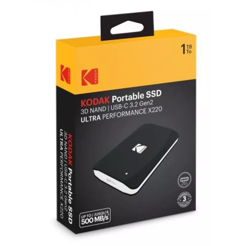 Kodak X220 draagbare SSD van 1 TB, USB 3.2 Gen2