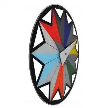 NeXtime klok 8163 Circus, Ø43 cm, wand, zwart/meerkleurig