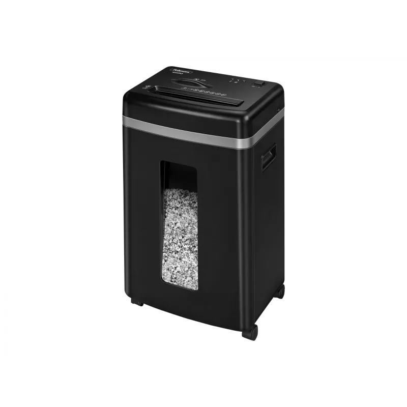 Papierversnipperaar Fellowes Powershred 450M micro-cut, capaciteit 9 vel, 2 x 12 mm, opvangbak 22 liter, zwart