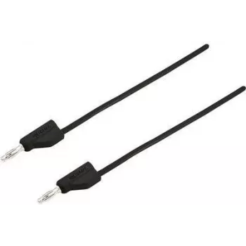 VOLTCRAFT meetkabel [stekker 4 mm - stekker 4 mm] 1 m zwart MSB-300 (MSB-300-1-SW)