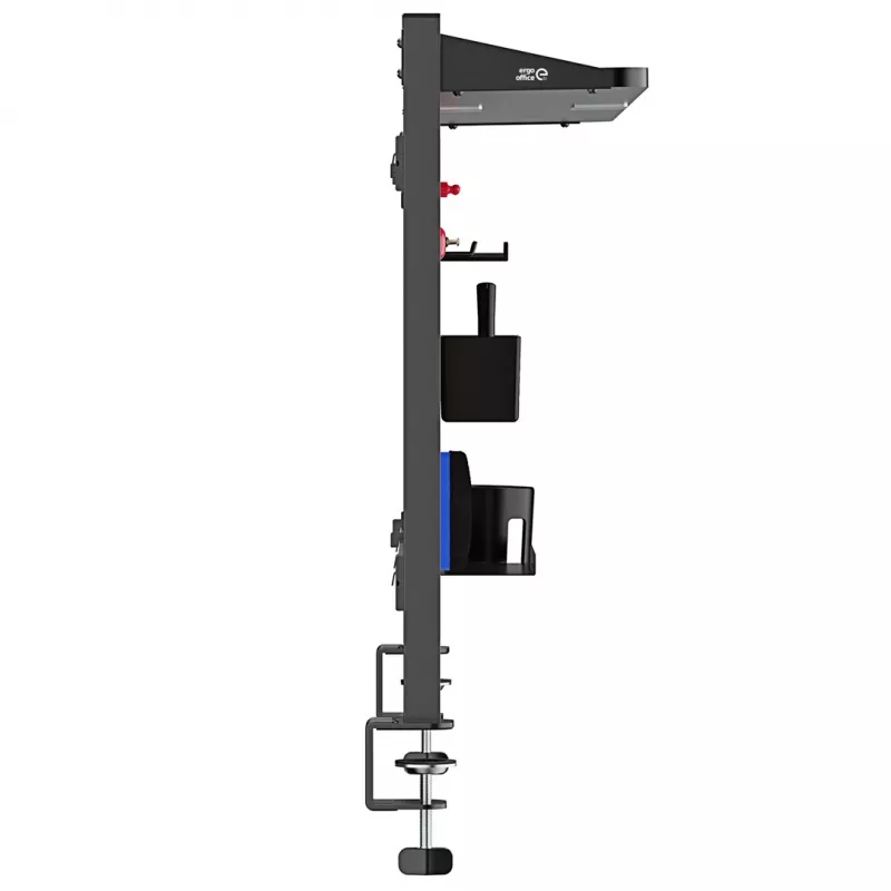 Ergo Office ER-300 B bureauscheidingswand / organizer, 1295 x 242 x 726 mm, staal, max. belasting 10 kg, zwart