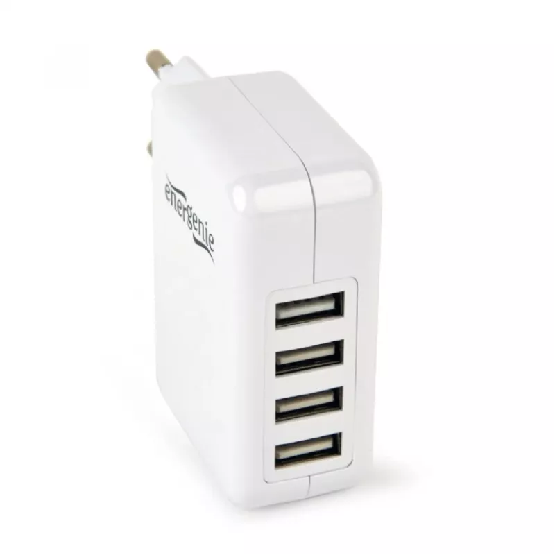 USB-oplader universeel wit/4-poorts EG-U4AC-02 GEMBIRD